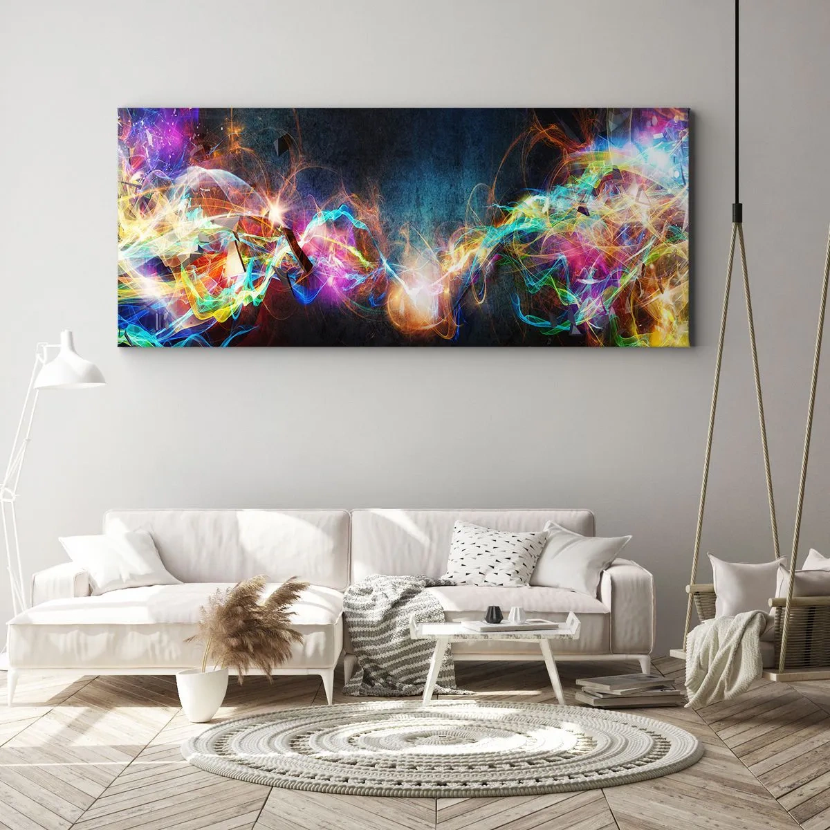 Cuadro sobre lienzo - Impresión de Imagen - Alegremente contra la oscuridad - 100x40 cm