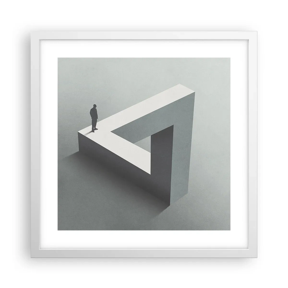 Póster en marco blanco - Y, sin embargo, es posible - 40x40 cm