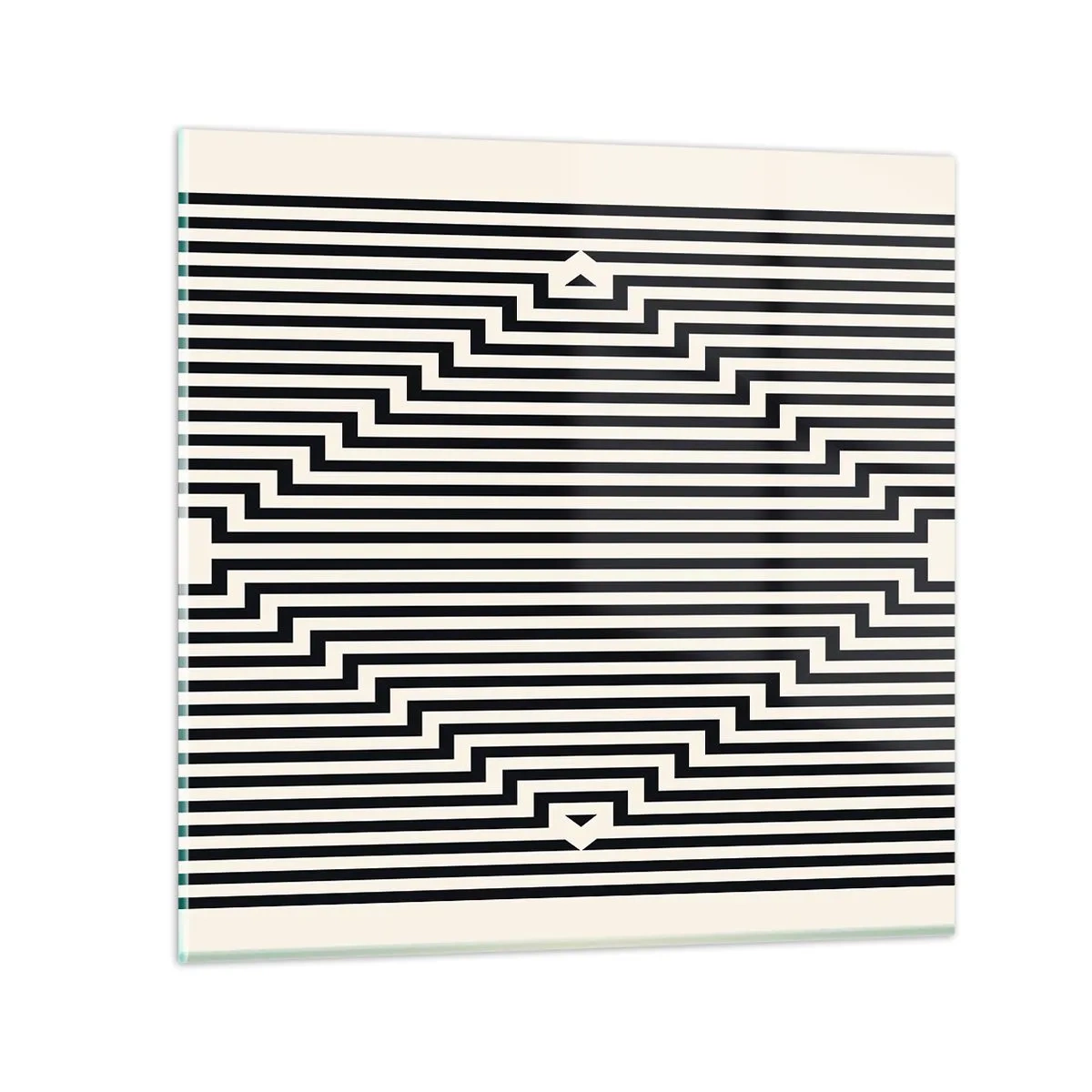 Cuadro sobre vidrio - Impresiones sobre Vidrio - Ilusión geométrica - 40x40 cm