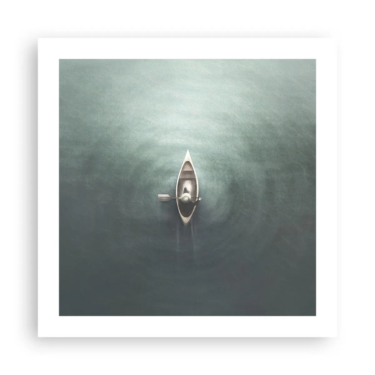 Póster - A través de un lago iluminado por la luna - 50x50 cm