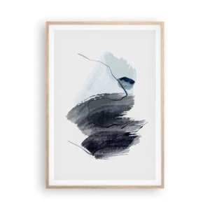 Póster en marco roble claro - Intensidad y movimiento - 70x100 cm