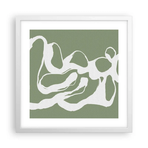 Póster en marco blanco - La llamada del espacio - 40x40 cm