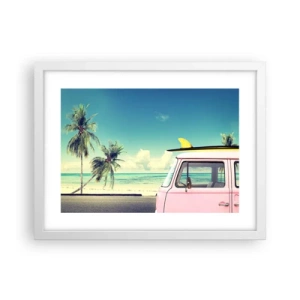 Póster en marco blanco - Comienzan las vacaciones - 40x30 cm