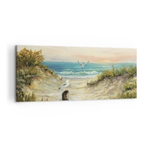 Cuadro sobre lienzo - Impresión de Imagen - Un retiro ventoso - 100x40 cm