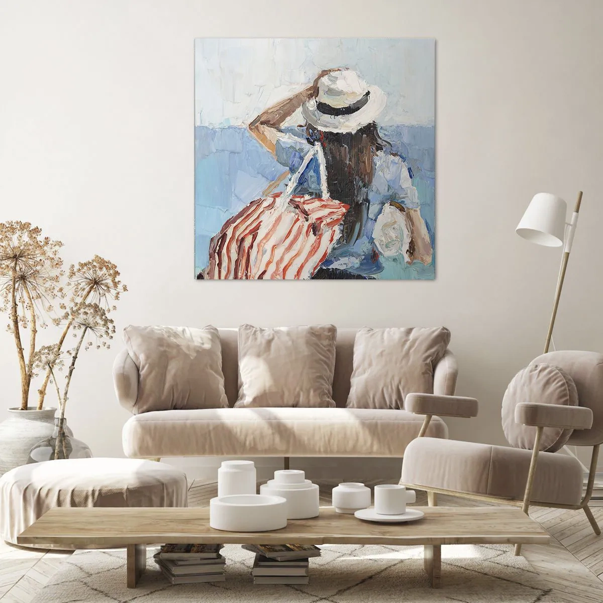 Cuadro sobre lienzo - Impresión de Imagen - Bienvenida a tus vacaciones - 40x40 cm