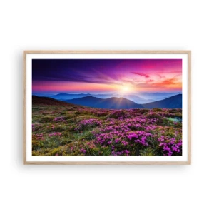 Póster en marco roble claro - Dulce aroma a frescura - 91x61 cm