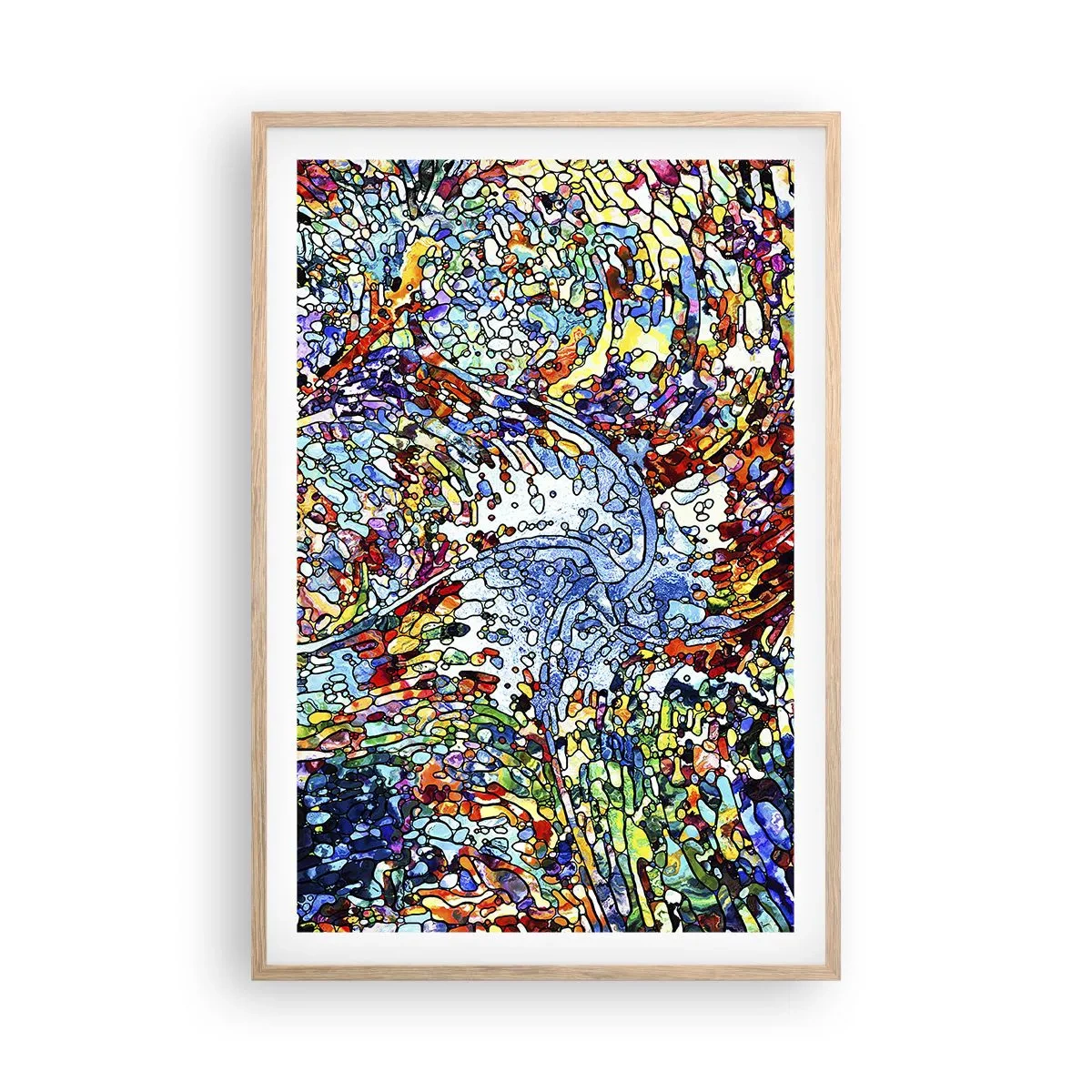 Póster en marco roble claro - Vidriera - 61x91 cm