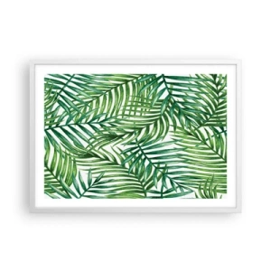 Póster en marco blanco - Bajo el verde - 70x50 cm