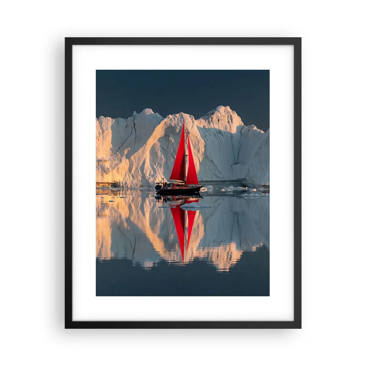 Póster en marco negro - En el límite del mundo - 40x50 cm