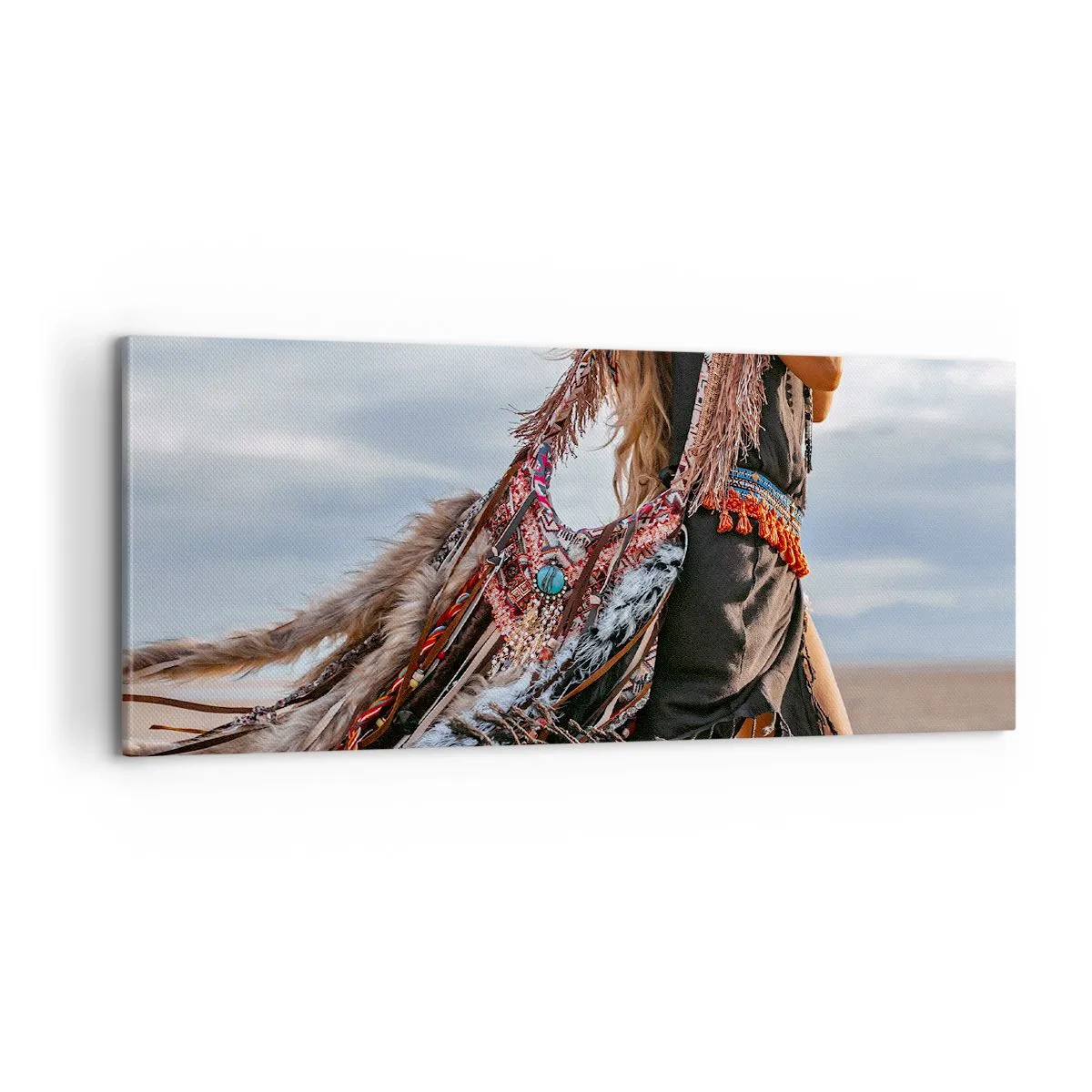 Cuadro sobre lienzo - Impresión de Imagen - La chamana - 100x40 cm