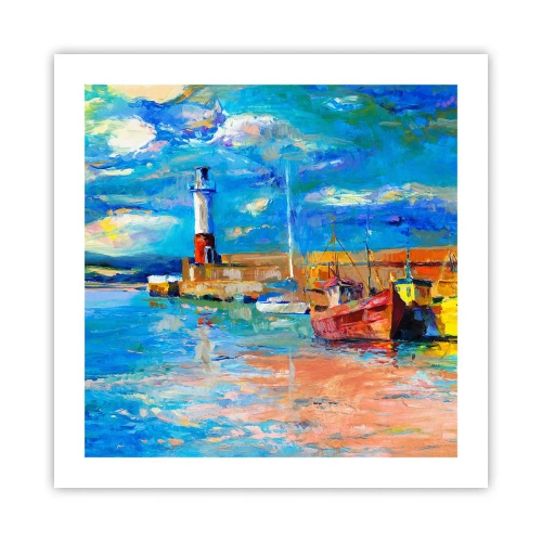 Póster - Tarde en la bahía del arco iris - 50x50 cm