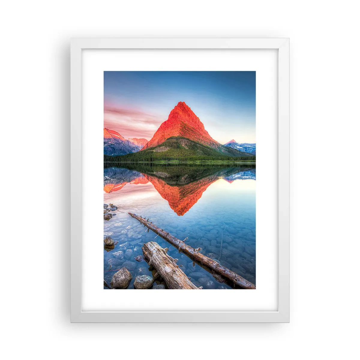 Póster en marco blanco - Cálido y frío - 30x40 cm