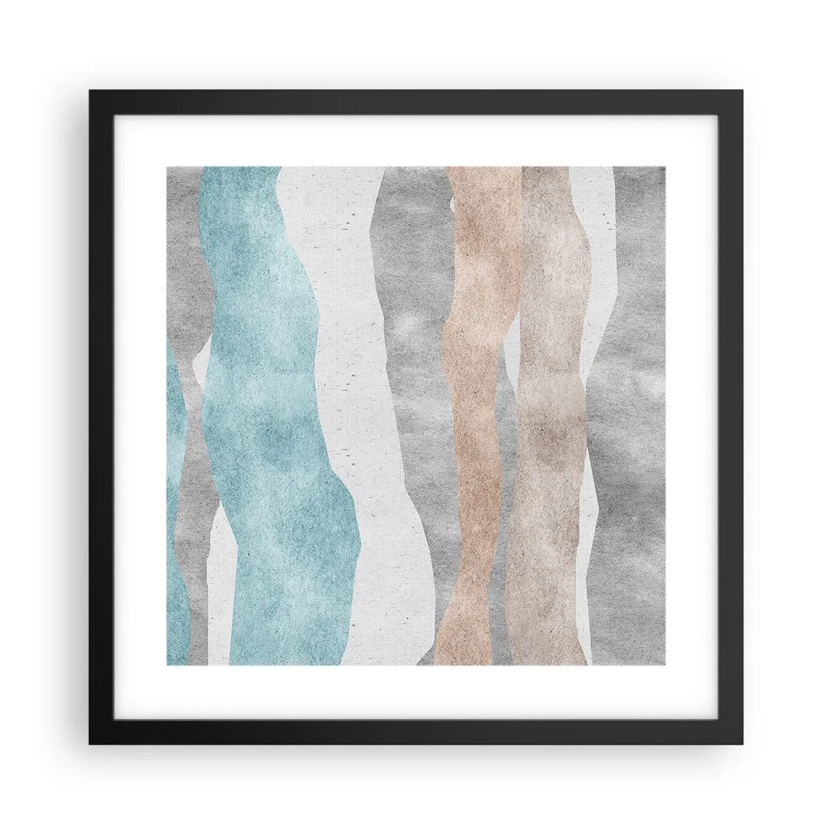 Póster en marco negro - Un estudio de la cercanía - 40x40 cm