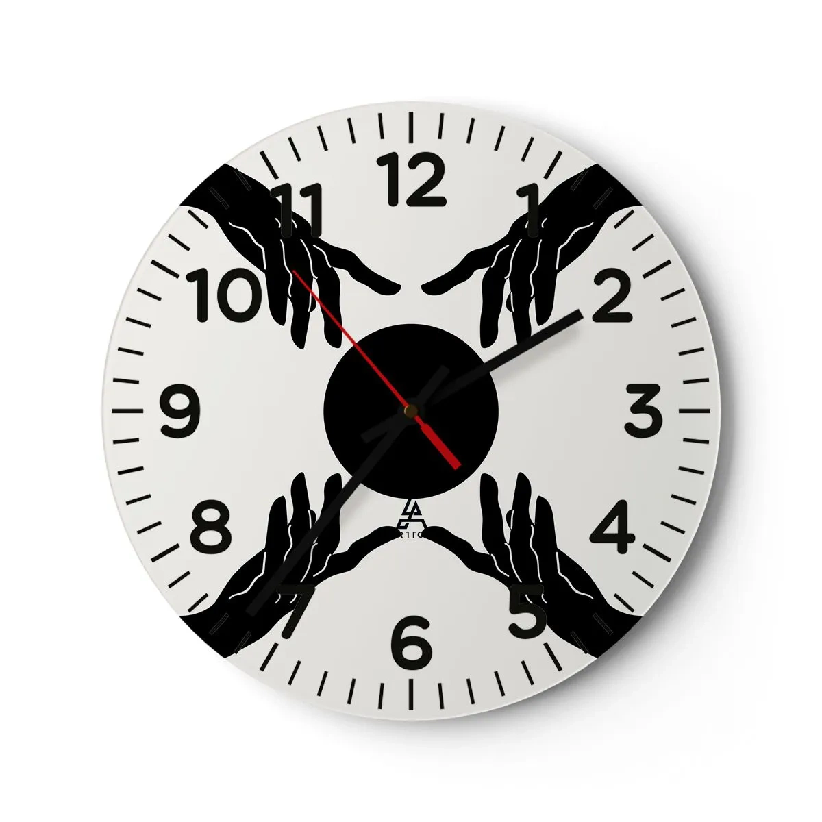 Reloj de pared - Reloj de vidrio - Una señal secreta - 40x40 cm
