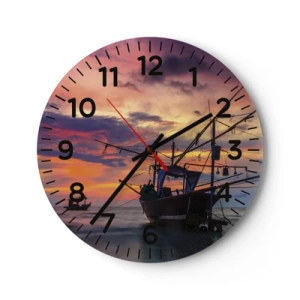 Reloj de pared - Reloj de vidrio - Una noche exótica - 40x40 cm