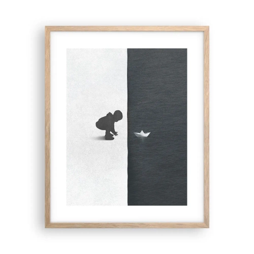 Póster en marco roble claro - Una gran expedición náutica - 40x50 cm