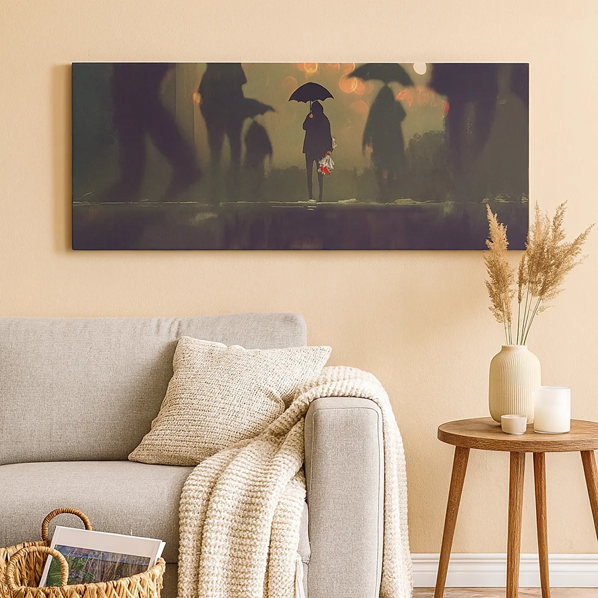 Cuadro sobre lienzo - Impresión de Imagen - Desde la perspectiva de una gota de lluvia - 30x30 cm