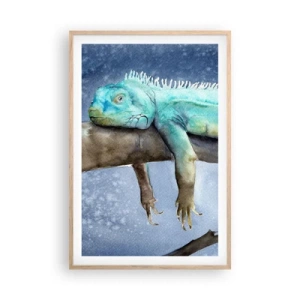 Póster en marco roble claro - Me siento bien, ¿y tú? - 61x91 cm