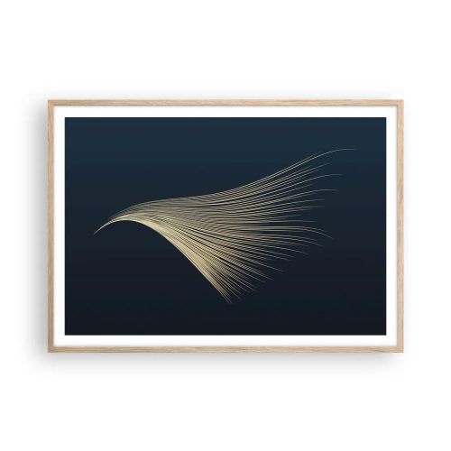 Póster en marco roble claro - Como el cabello de un ángel - 100x70 cm