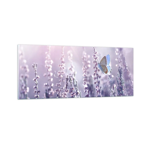 Cuadro sobre vidrio - Impresiones sobre Vidrio - El beso de una mariposa - 100x40 cm