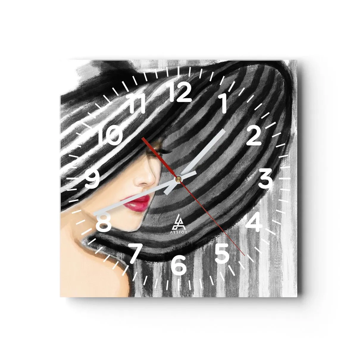 Reloj de pared - Reloj de vidrio - ¿Dónde puedo encontrarte? - 30x30 cm