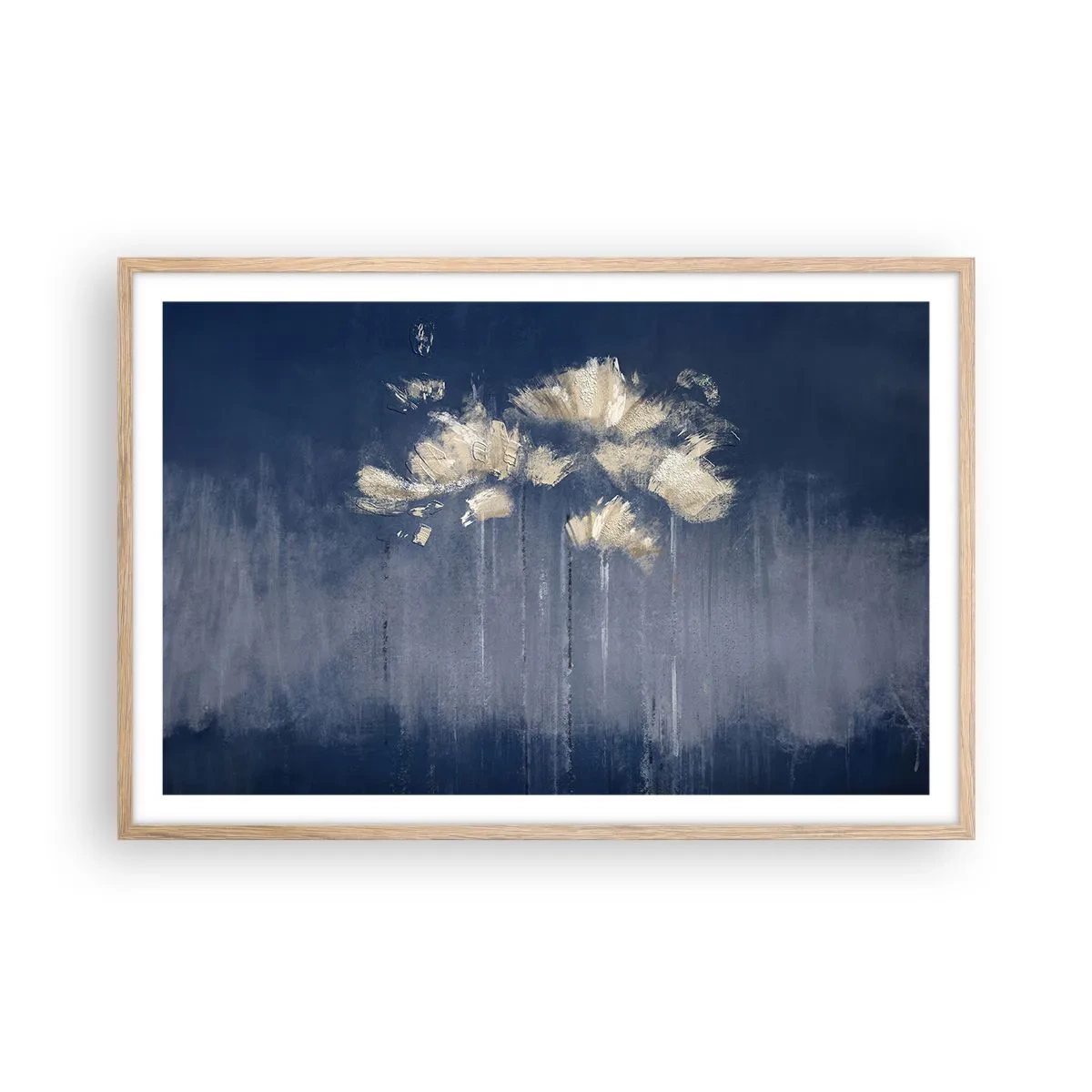 Póster en marco roble claro - Como pétalos al viento - 91x61 cm