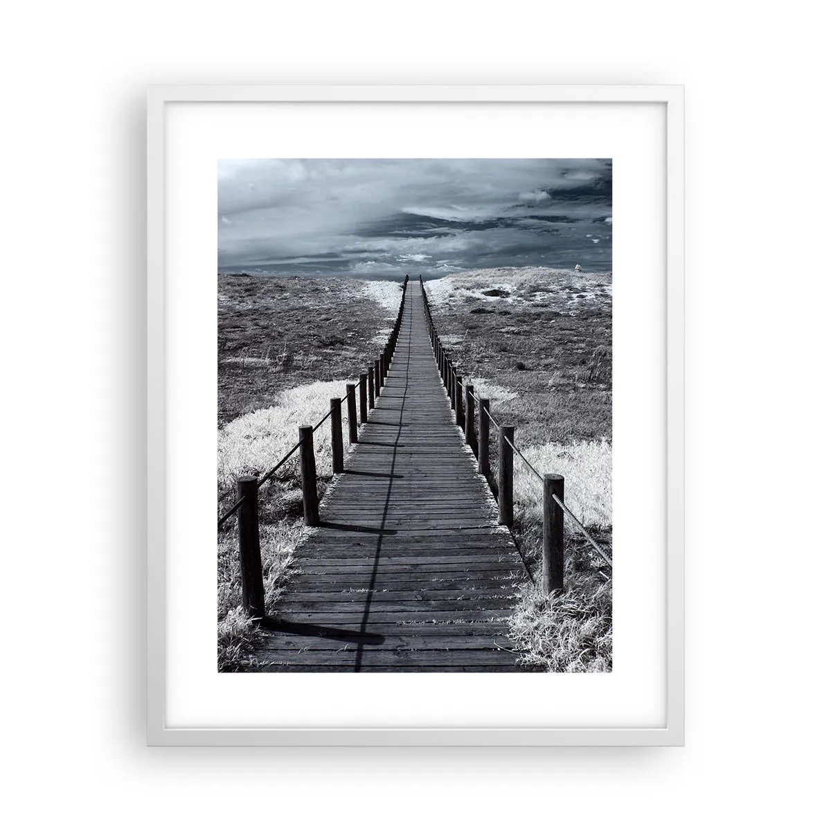 Póster en marco blanco - En plena costa - 40x50 cm