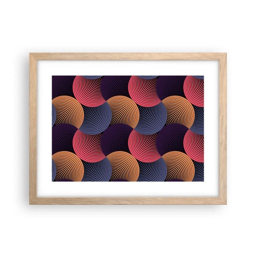 Póster en marco roble claro - En un ritmo circular - 40x30 cm