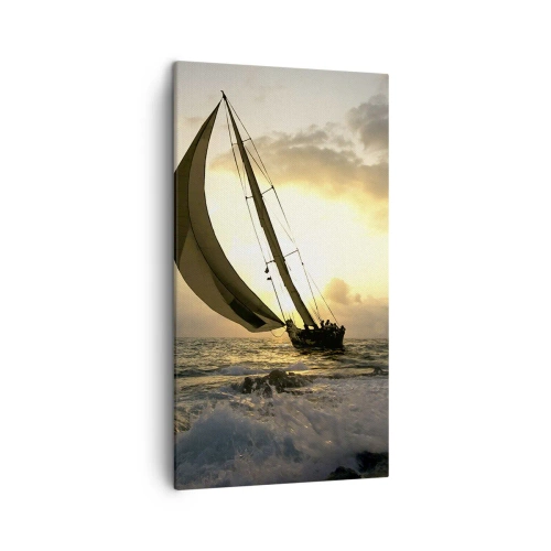 Cuadro sobre lienzo - Impresión de Imagen - En contra y a favor del viento - 45x80 cm