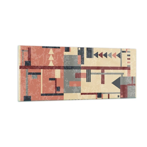 Cuadro sobre vidrio - Impresiones sobre Vidrio - Una combinación de verticales y niveles - 100x40 cm