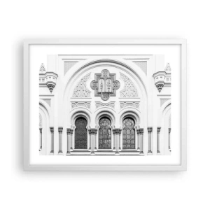 Póster en marco blanco - En la frontera de las culturas - 50x40 cm