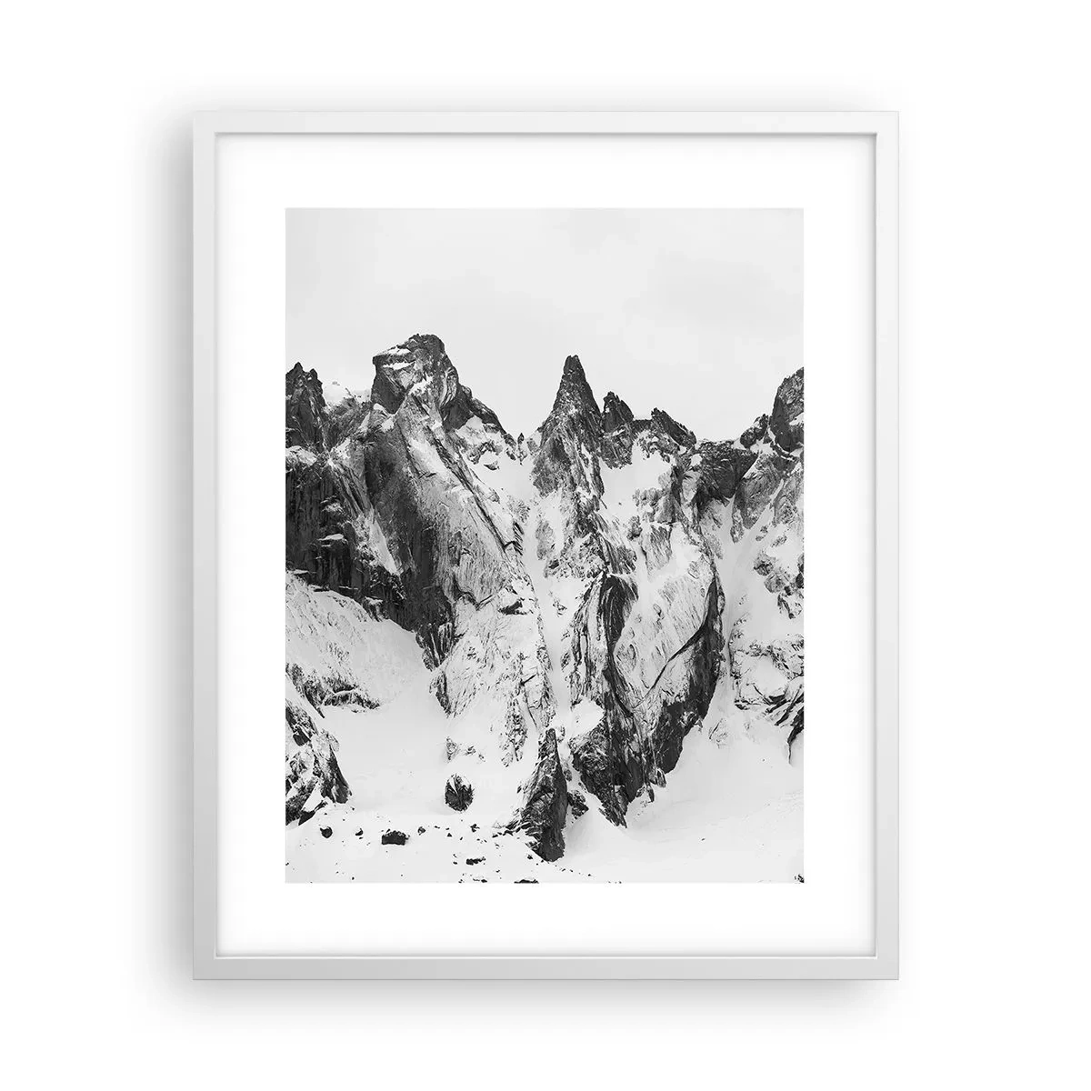 Póster en marco blanco - Cresta amenazante - 40x50 cm