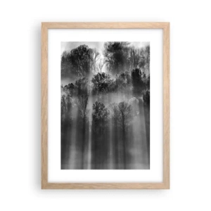 Póster en marco roble claro - En los flujos de luz - 30x40 cm