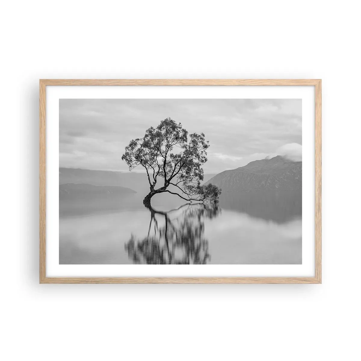 Póster en marco roble claro - Existe tal lugar en el mundo - 70x50 cm