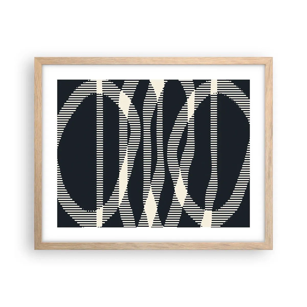 Póster en marco roble claro - Un intento de romper la oscuridad - 50x40 cm