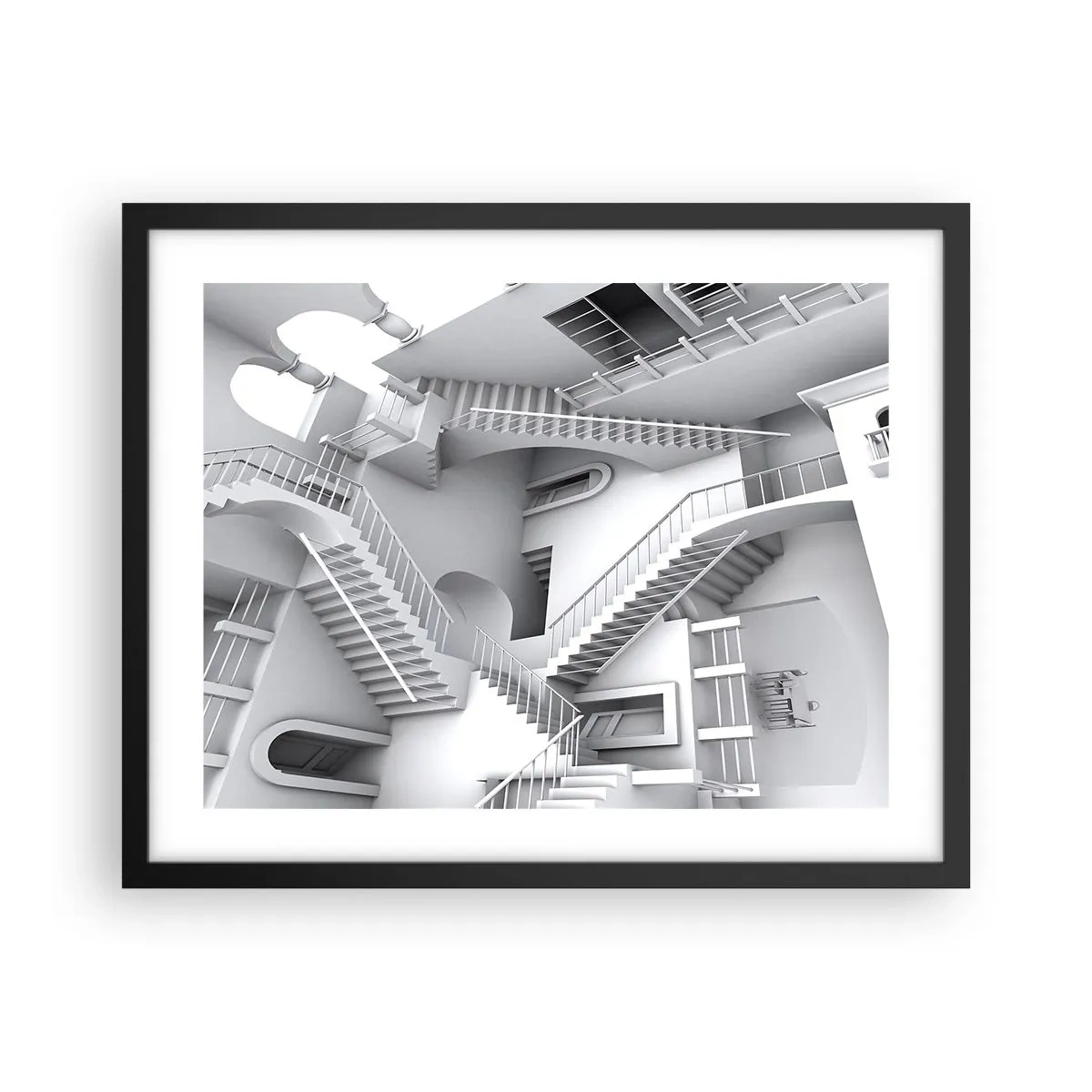 Póster en marco negro - Paradojas del espacio - 50x40 cm