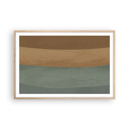 Póster en marco roble claro - Composición horizontal - 91x61 cm