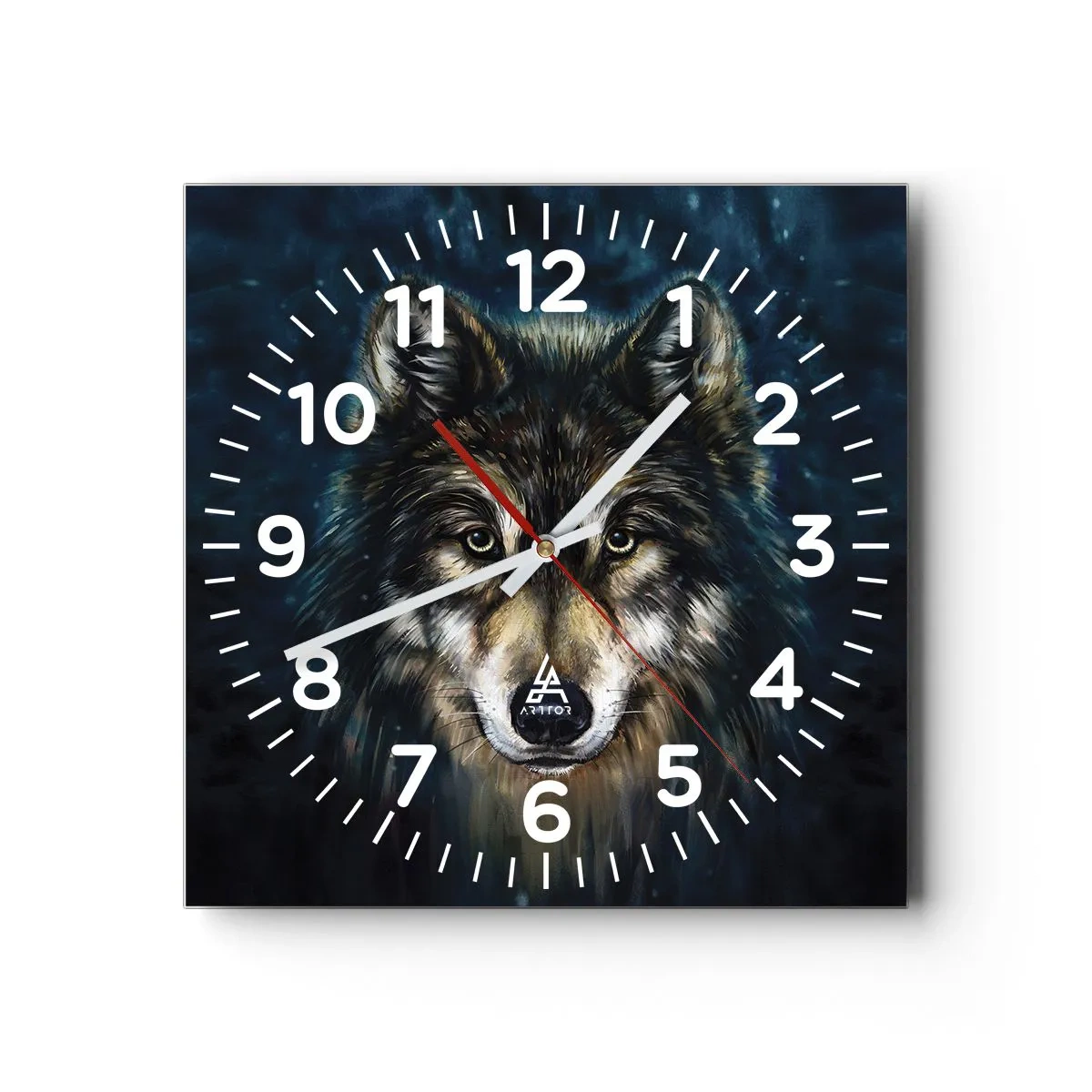 Reloj de pared - Reloj de vidrio - ¿Alfa? Y omega - 30x30 cm