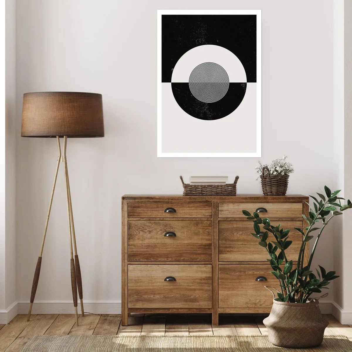 Póster - Armonía en blanco y negro - 40x50 cm