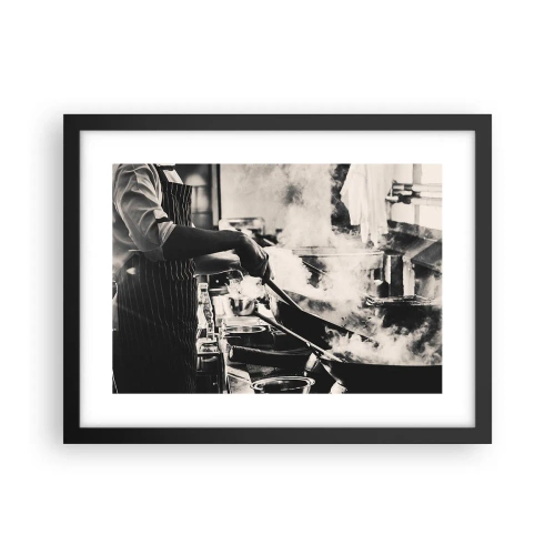 Póster en marco negro - Alquimia de sabores - 40x30 cm