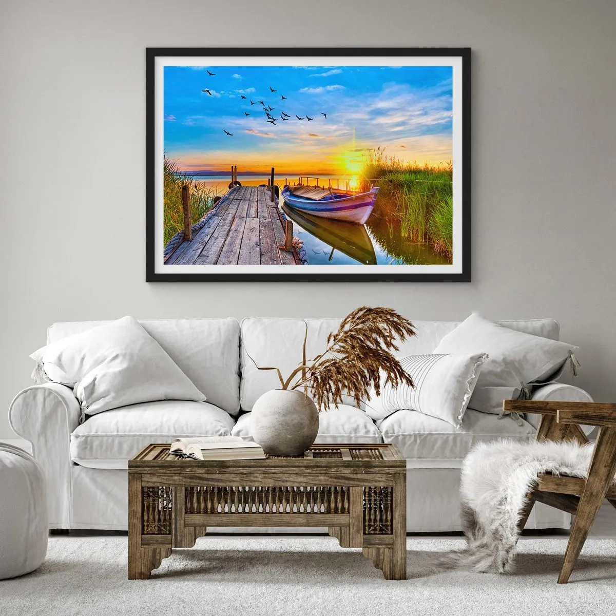 Póster en marco negro - Adiós, hasta mañana - 40x30 cm