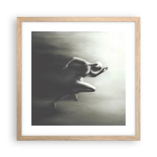 Póster en marco roble claro - Imparable - 40x40 cm