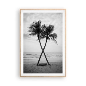 Póster en marco roble claro - Las eternas inquilinas de la playa - 61x91 cm