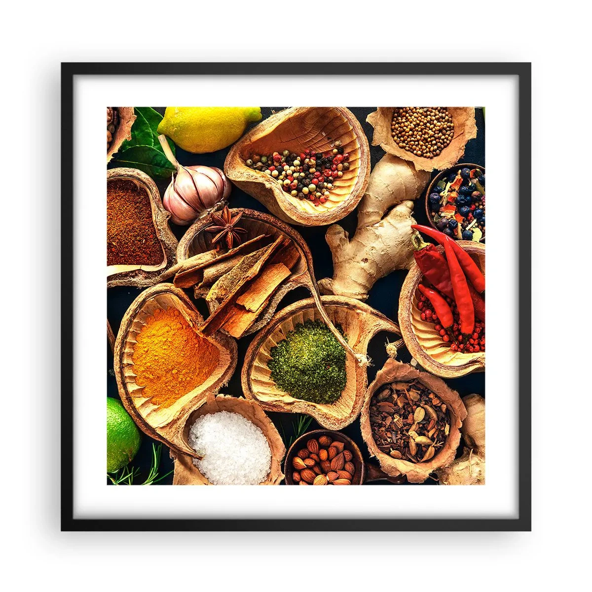 Póster en marco negro - Toma lo que quieras - 50x50 cm