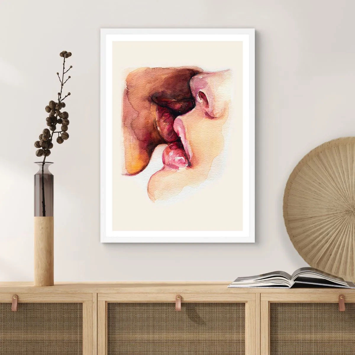 Póster en marco blanco - Como la noche y el día, la tierra y el cielo - 61x91 cm