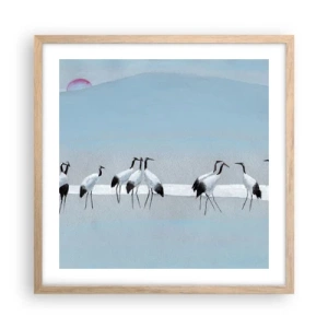 Póster en marco roble claro - Después de un día caluroso - 50x50 cm