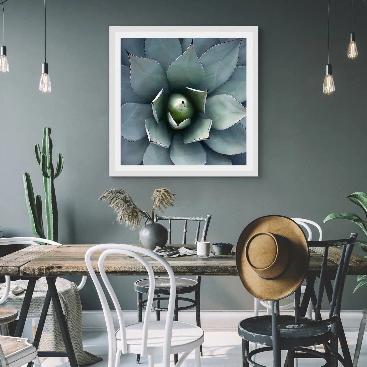 Póster en marco blanco - Perfección natural - 40x40 cm