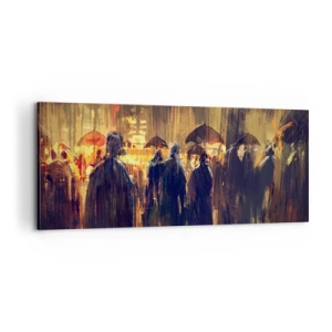 Cuadro sobre lienzo - Impresión de Imagen - Seguidores de la lluvia - 100x40 cm