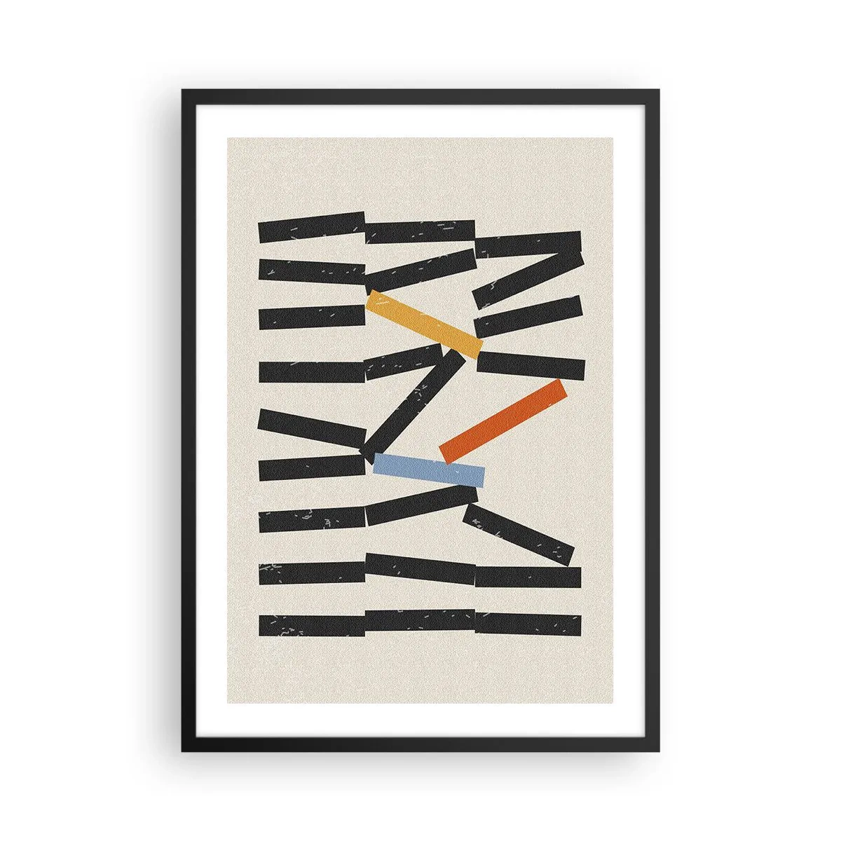 Póster en marco negro - Dominó - composición - 50x70 cm