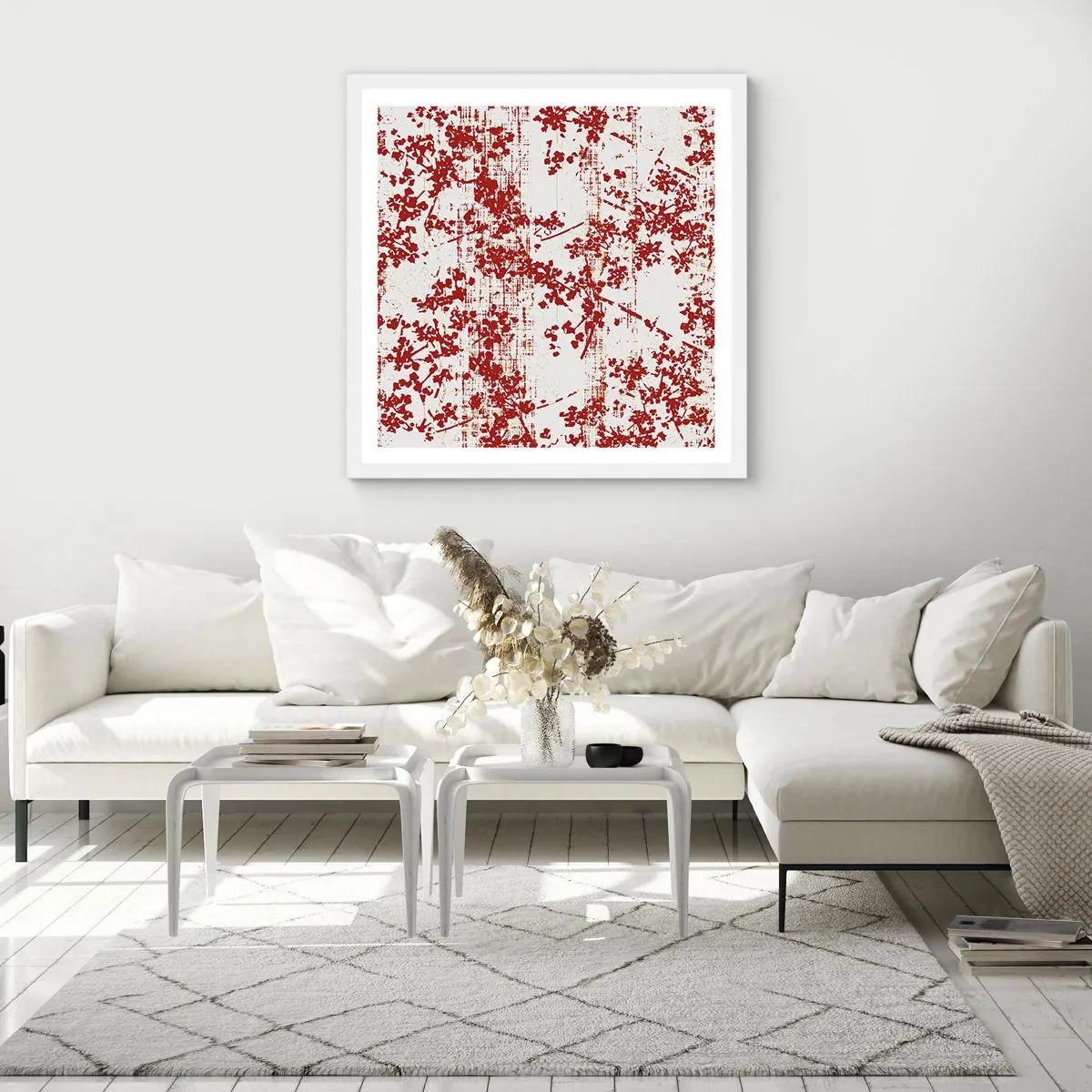 Póster en marco blanco - Como un viejo percal - 60x60 cm